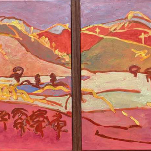 Joanne Kerr-Looking Through Rose Coloured Glasses (Diptych)